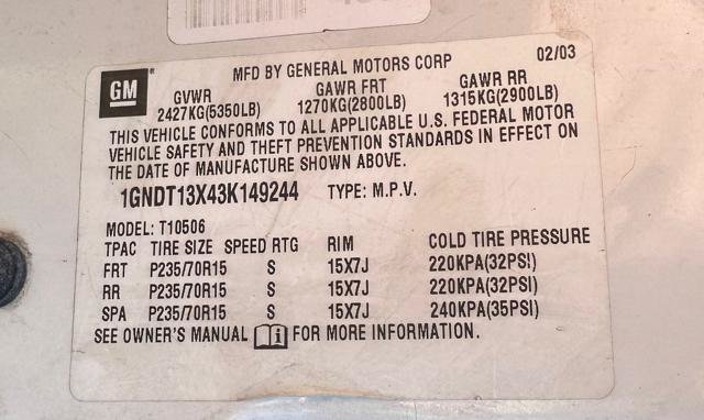 Used 2003 Chevrolet Blazer LS AWD/4WD image 17