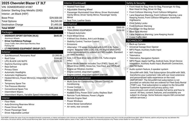 Used 2025 Chevrolet Blazer LT w/ Midnight/Sport Edition FWD image 17