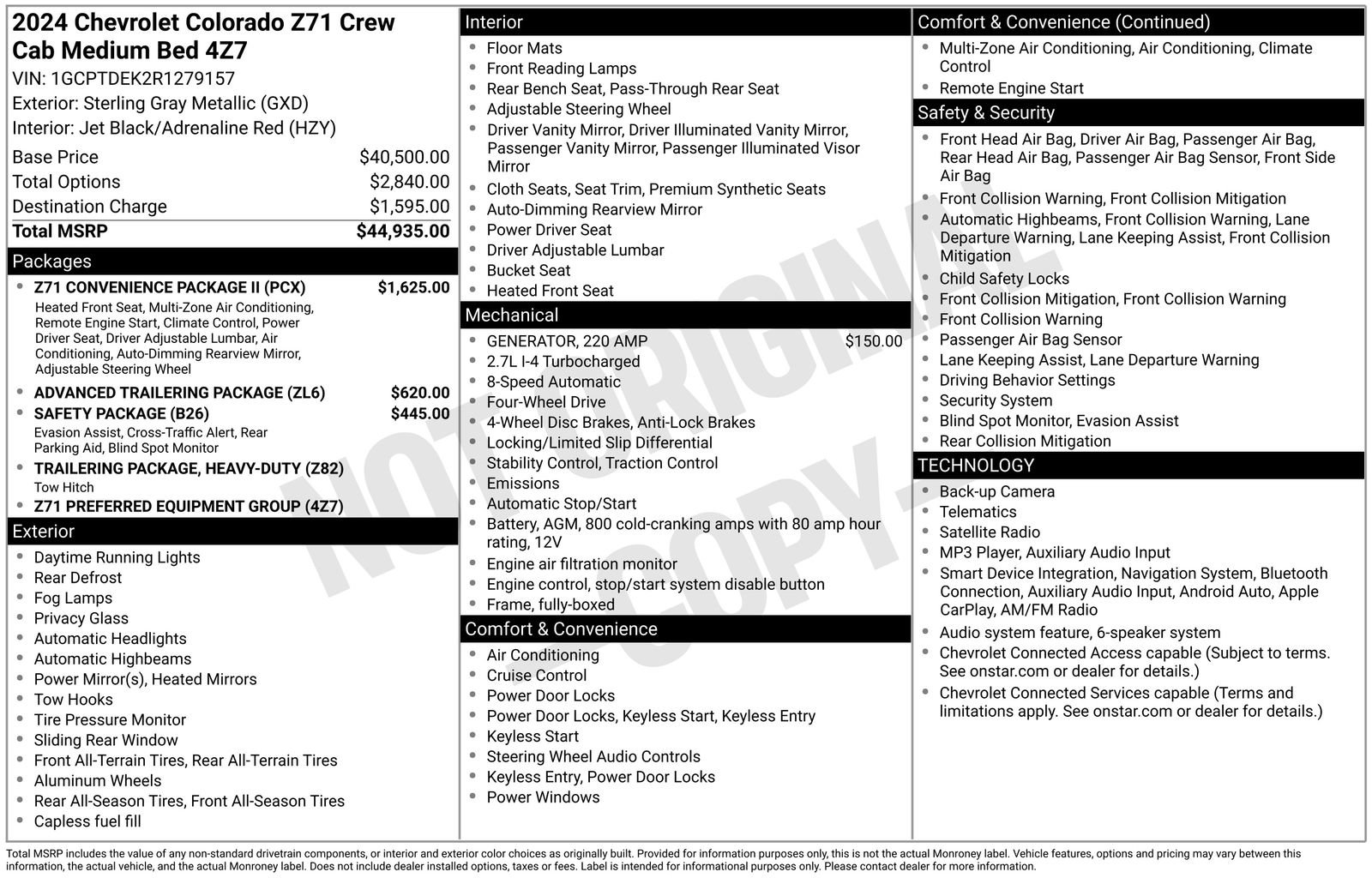 Used 2024 Chevrolet Colorado Z71 w/ Z71 Convenience Package 2 AWD/4WD image 6