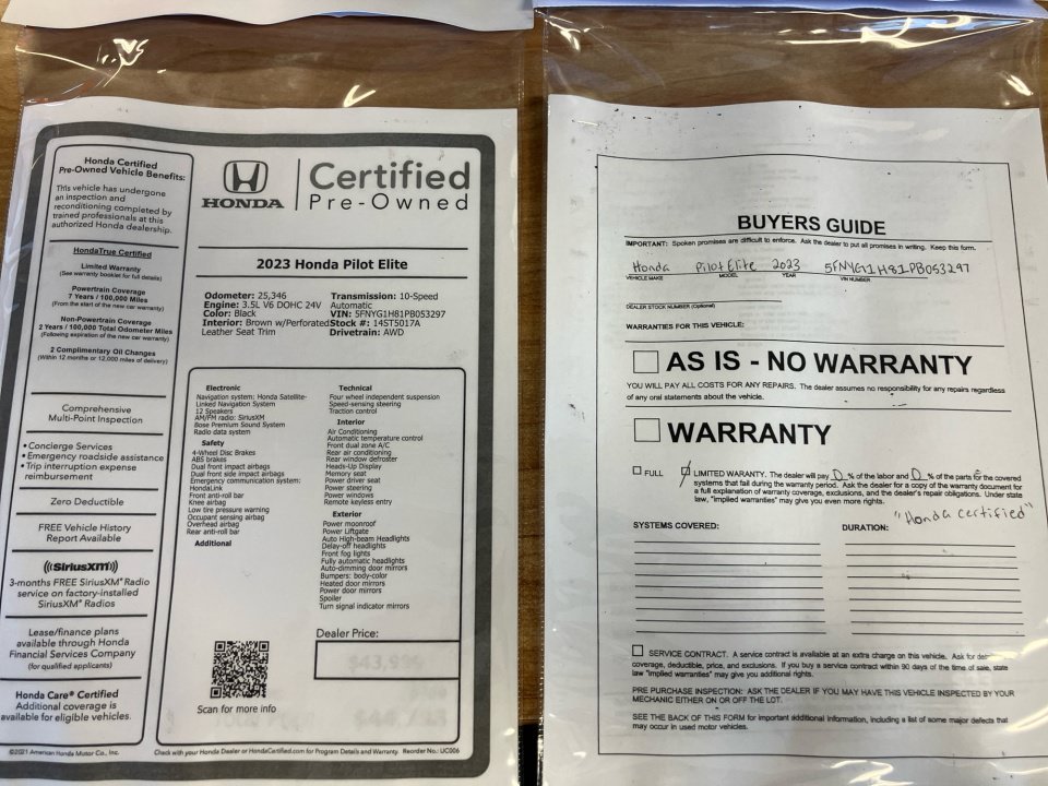 Certified 2023 Honda Pilot Elite image 37