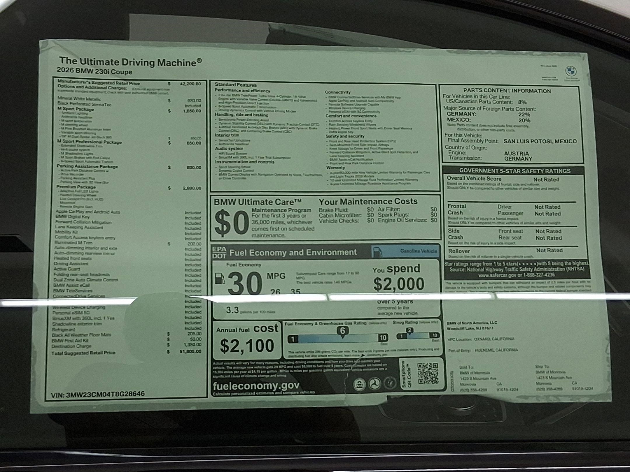 New 2026 BMW 230i Coupe w/ Premium Package RWD image 31