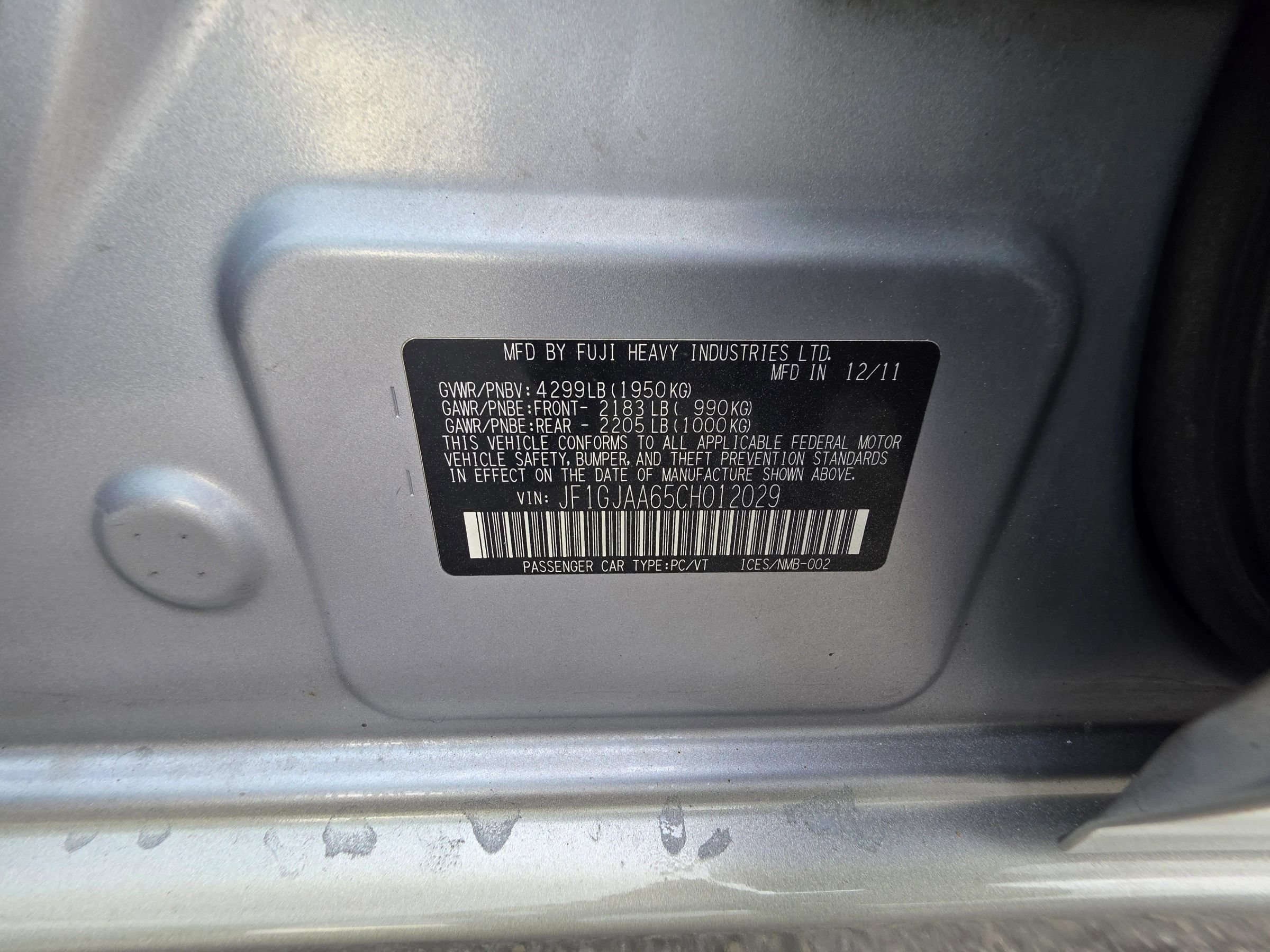 Used 2012 Subaru Impreza 2.0i AWD/4WD image 24