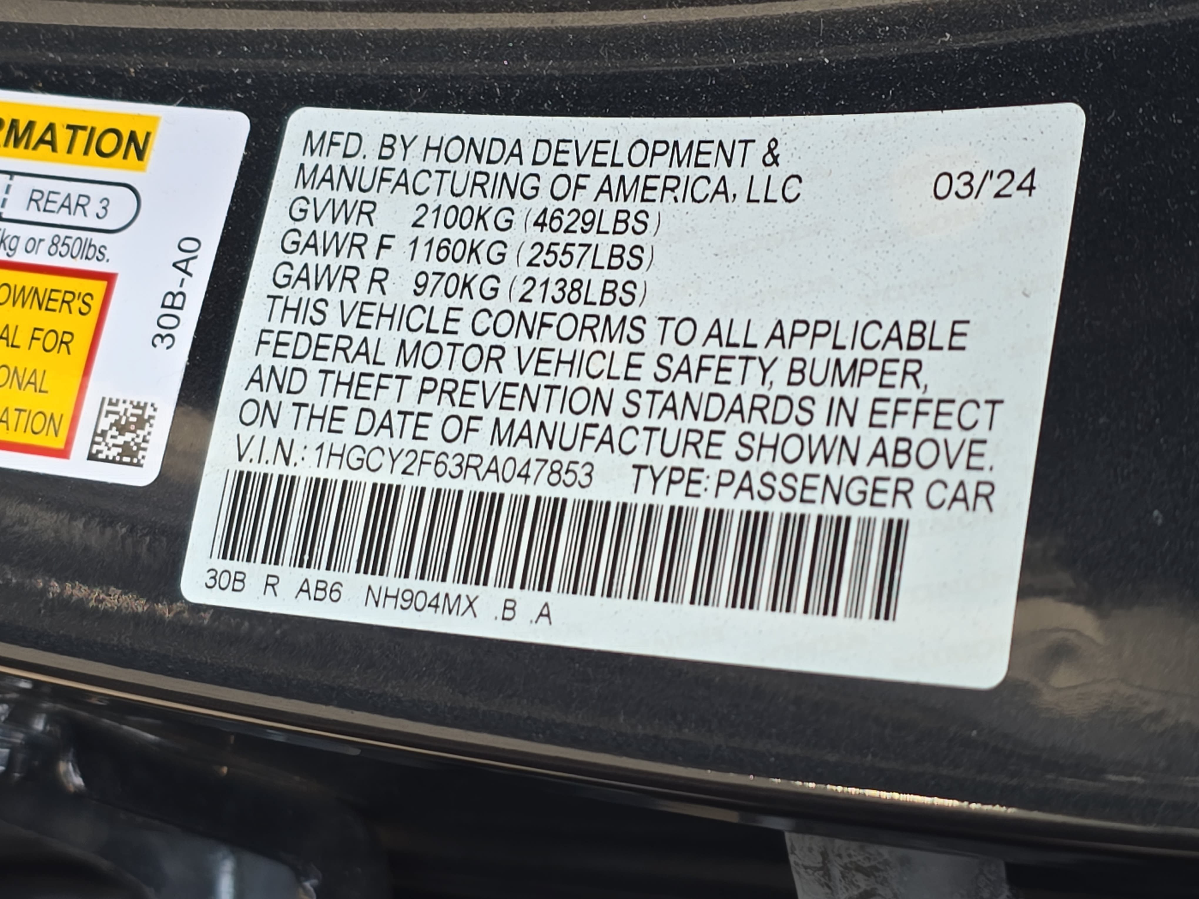 Certified 2024 Honda Accord EX-L image 33