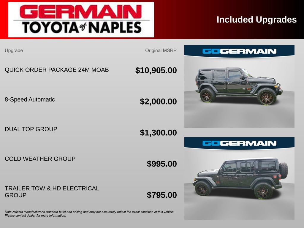 Used 2018 Jeep Wrangler Unlimited Sahara w/ Quick Order Package 24M Moab image 4
