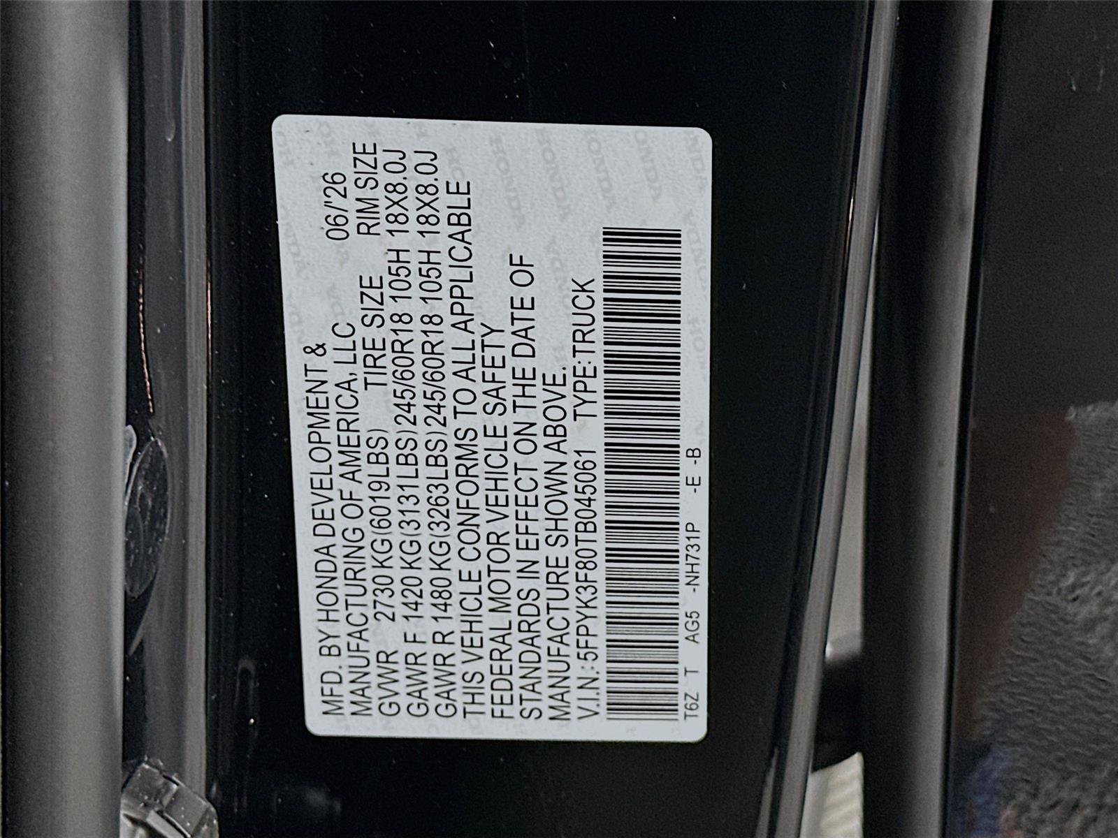 New 2026 Honda Ridgeline Black Edition image 24