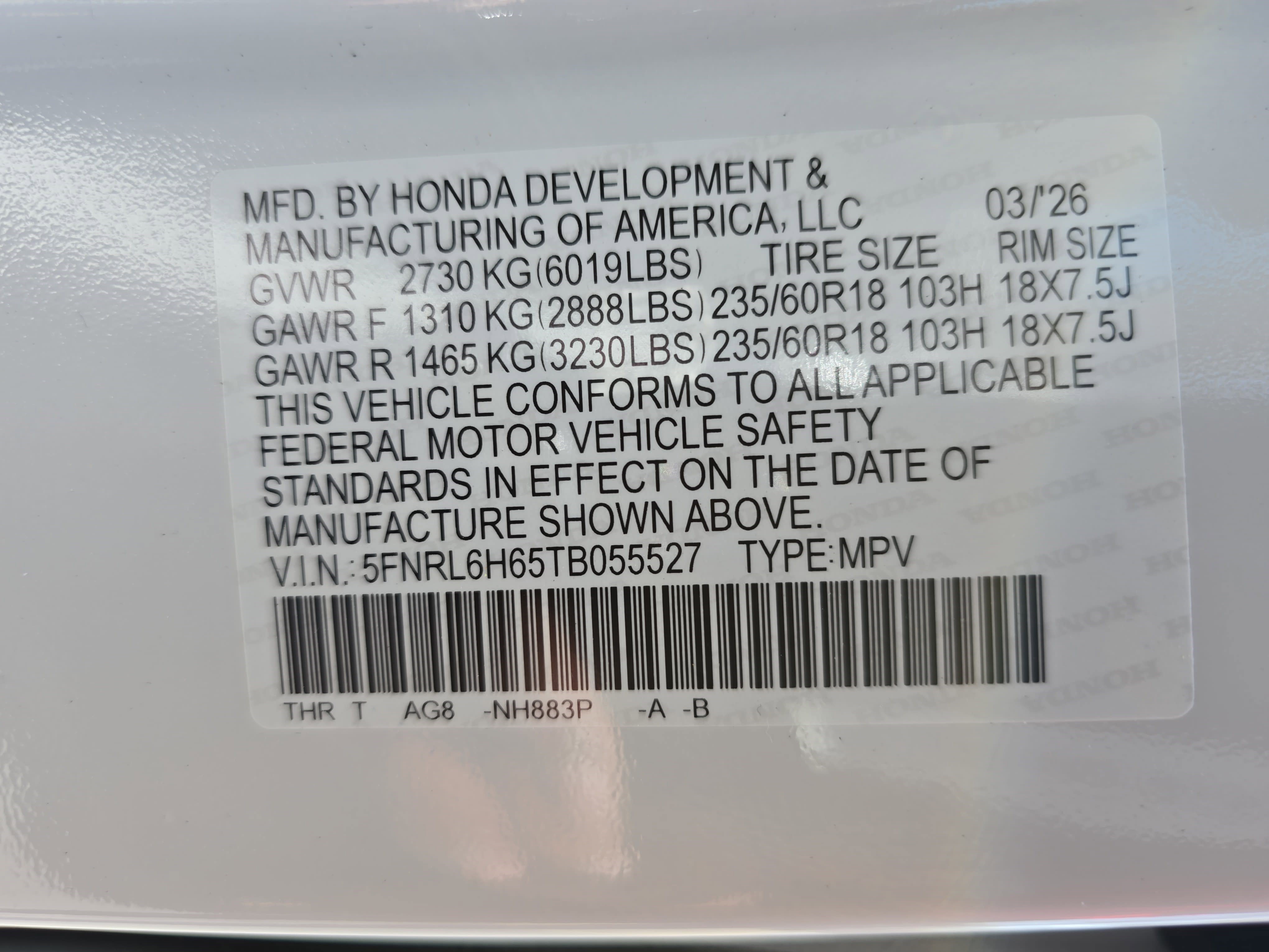 New 2026 Honda Odyssey EX-L image 39