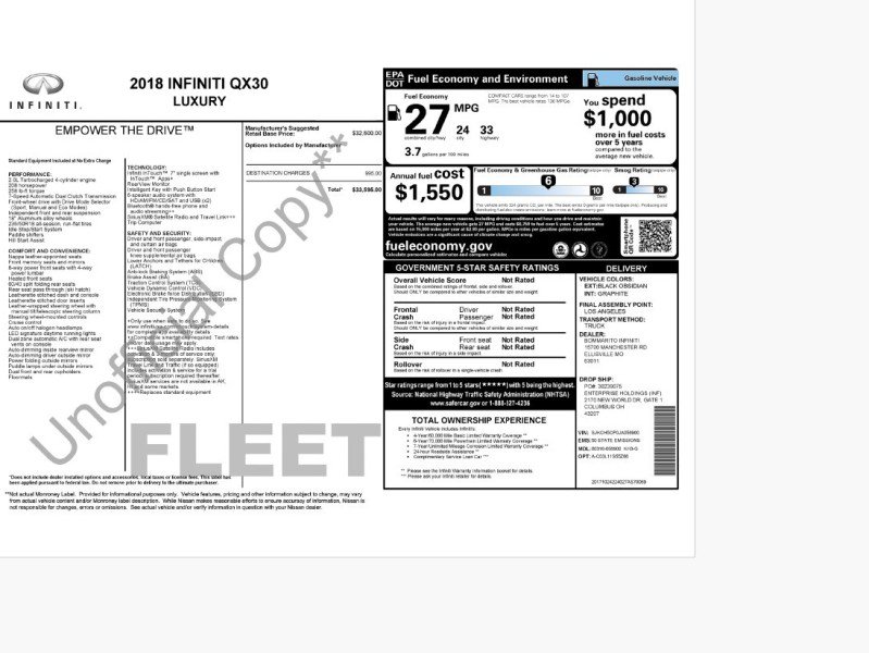 Used 2018 INFINITI QX30 FWD image 2