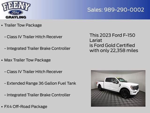 Certified 2023 Ford F150 Lariat w/ Equipment Group 502A High AWD/4WD image 20