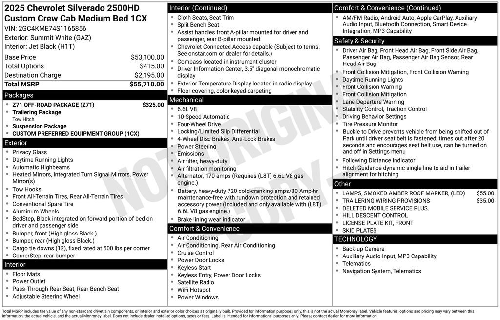 Used 2025 Chevrolet Silverado 2500 Custom w/ Z71 Off-Road Package AWD/4WD image 2
