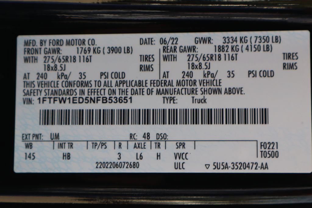 Used 2022 Ford F150 Lariat w/ Max Trailer Tow Package AWD/4WD image 60