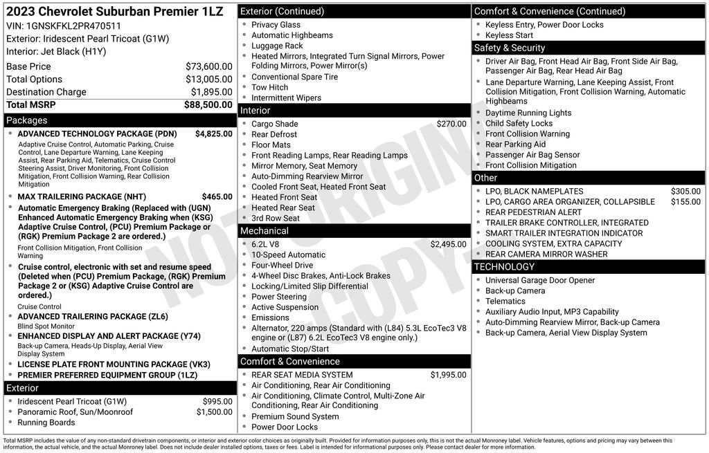 Used 2023 Chevrolet Suburban Premier w/ Advanced Technology Package image 3