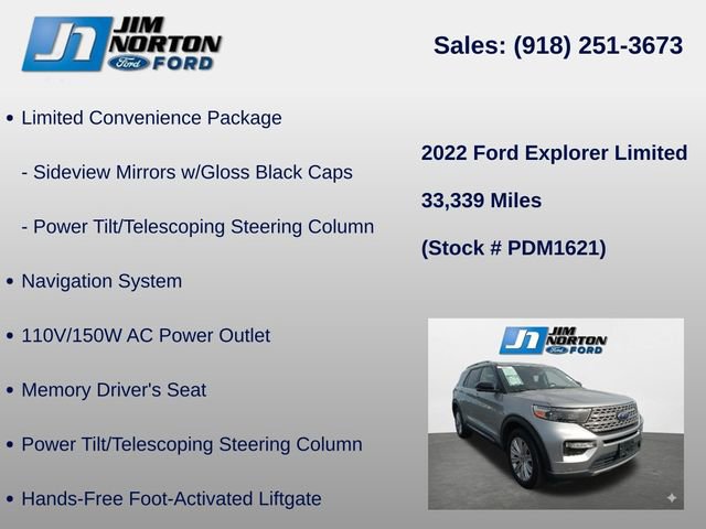 Used 2022 Ford Explorer Limited w/ Equipment Group 301A AWD/4WD image 14
