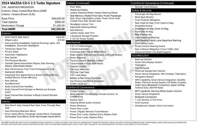 Certified 2024 MAZDA CX-5 Signature AWD/4WD image 6