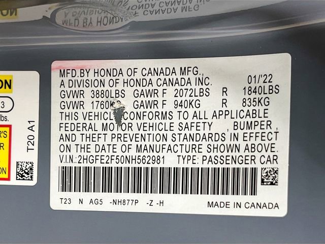 Used 2022 Honda Civic Sport image 29