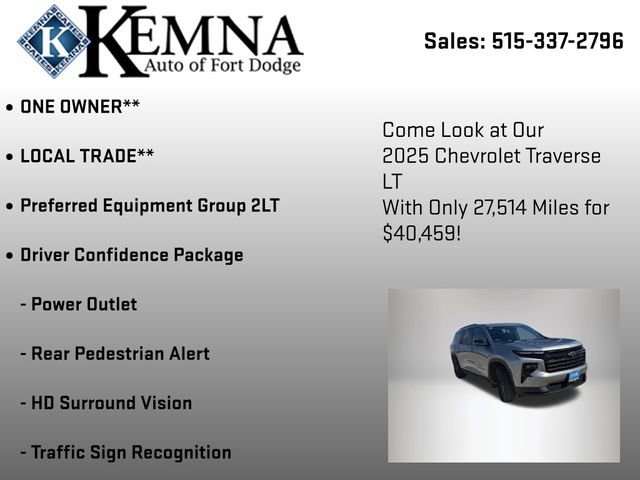 Used 2025 Chevrolet Traverse LT w/ Midnight/Sport Edition image 7