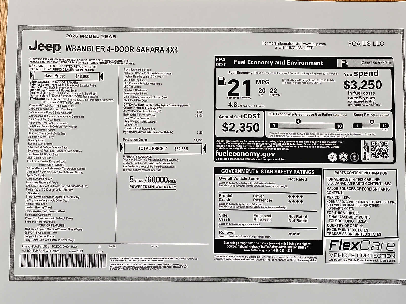 New 2026 Jeep Wrangler Unlimited Sahara image 19