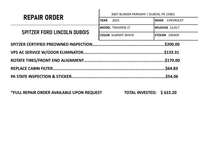 Used 2025 Chevrolet Traverse LT image 4