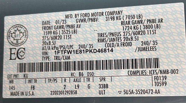 Used 2023 Ford F150 XLT w/ Equipment Group 302A High AWD/4WD image 60