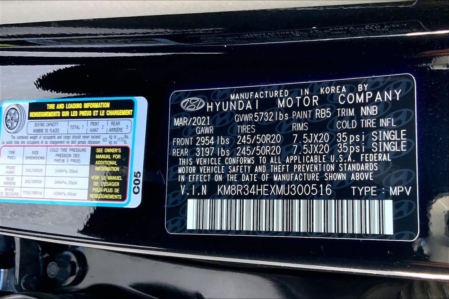 Used 2021 Hyundai Palisade SEL w/ Convenience Package FWD image 34