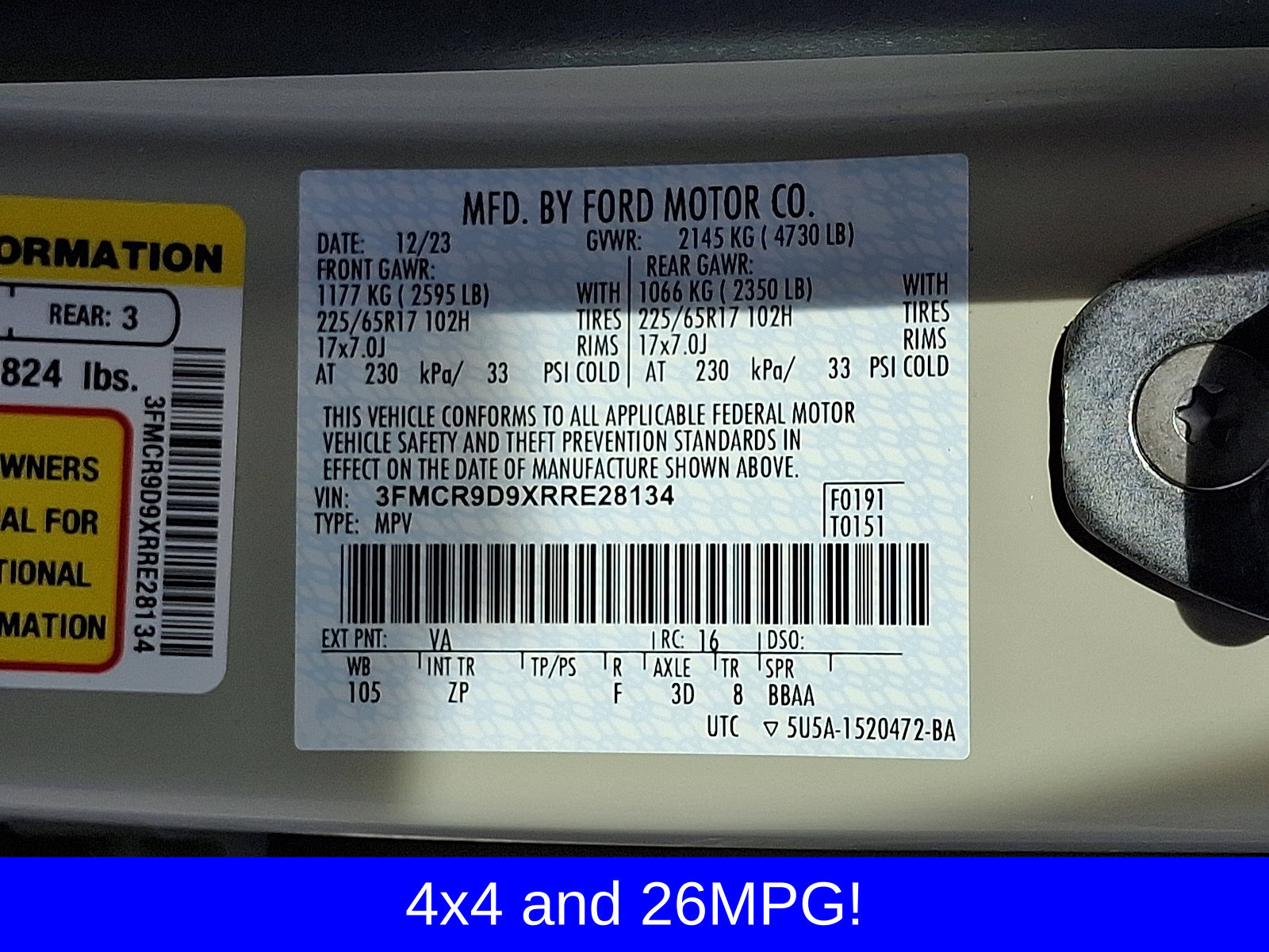 Used 2024 Ford Bronco Sport Badlands w/ Premium Package AWD/4WD image 28