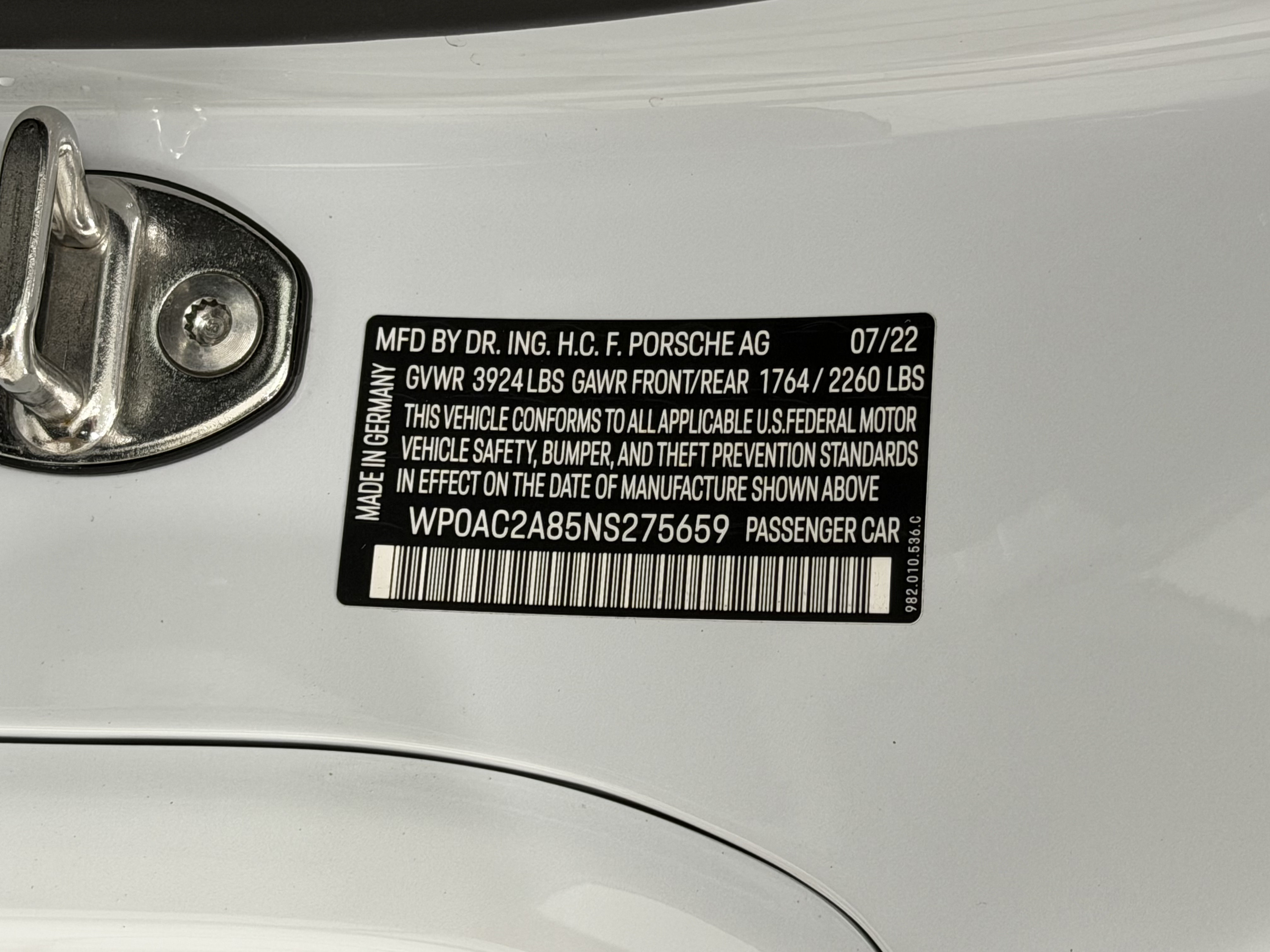 Certified 2022 Porsche 718 Cayman GT4 RWD image 54