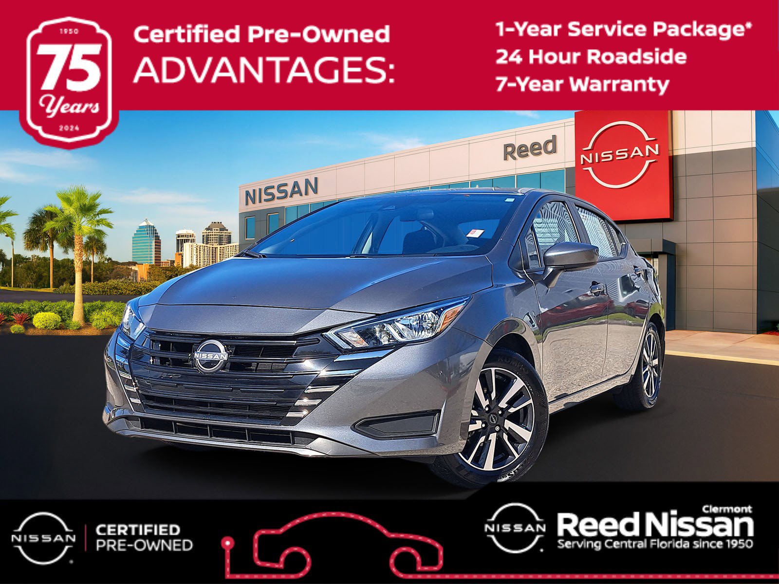 Certified 2024 Nissan Versa SV w/ Trunk Package image 1