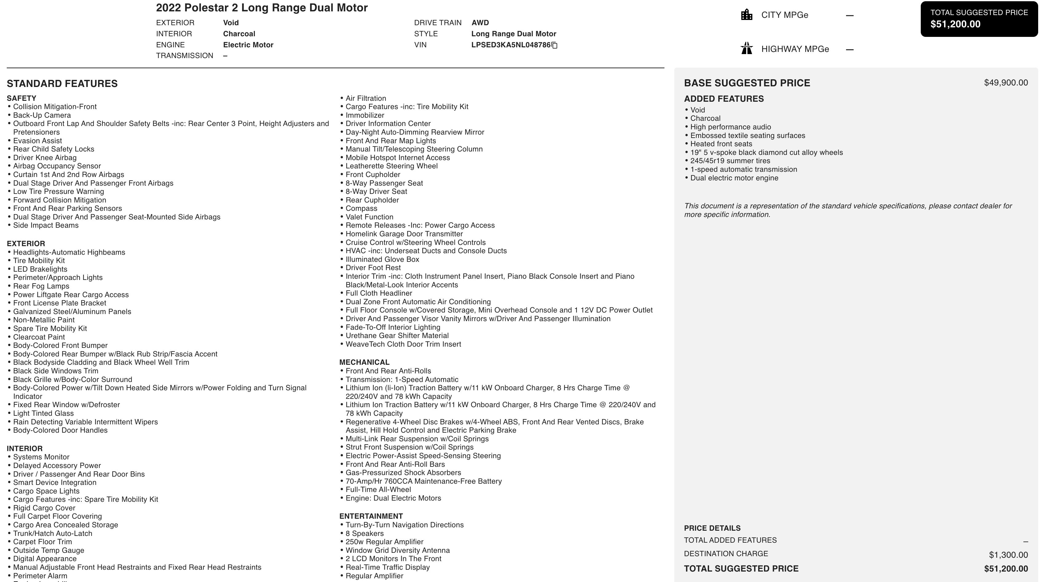 Used 2022 Polestar Polestar 2 w/ Plus Package image 2