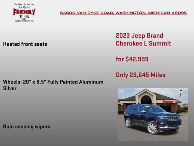 Used 2023 Jeep Grand Cherokee L Summit w/ Advanced Protech Group IV image 25