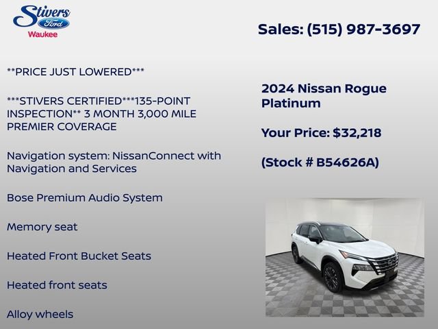 Used 2024 Nissan Rogue Platinum AWD/4WD image 8