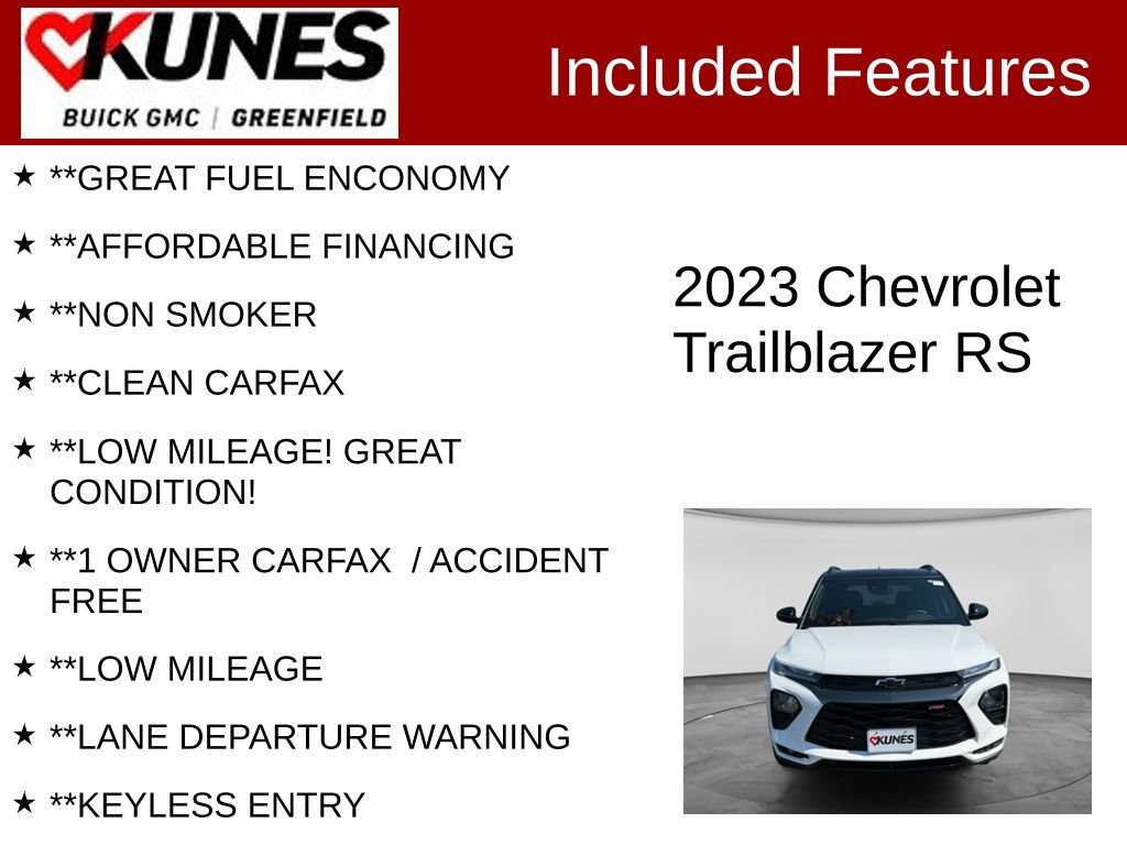 Used 2023 Chevrolet TrailBlazer RS w/ Convenience Package FWD image 3