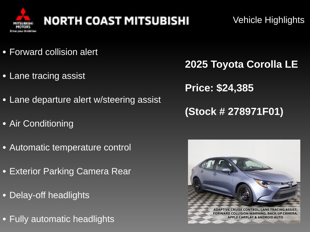 Used 2025 Toyota Corolla LE FWD image 2