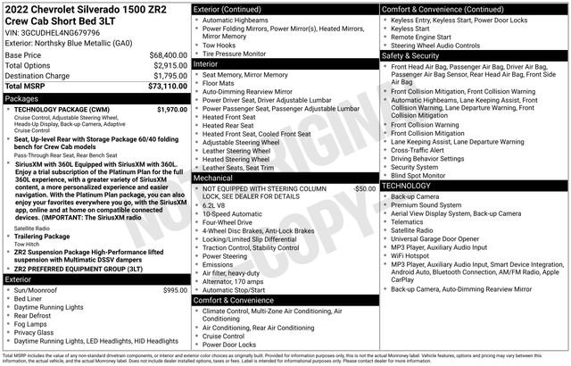 Certified 2022 Chevrolet Silverado 1500 ZR2 w/ Technology Package AWD/4WD image 5