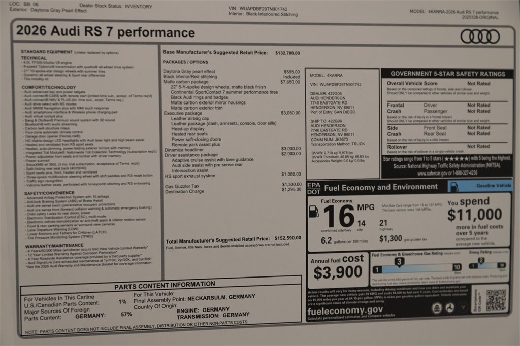 New 2026 Audi RS 7 Performance image 32
