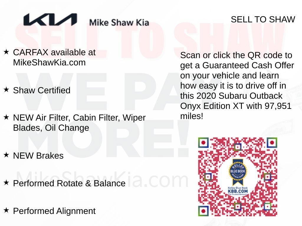 Used 2020 Subaru Outback Onyx Edition XT w/ Popular Package #2 AWD/4WD image 13