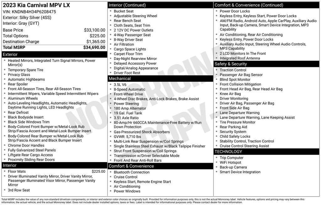 Used 2023 Kia Carnival LX FWD image 6