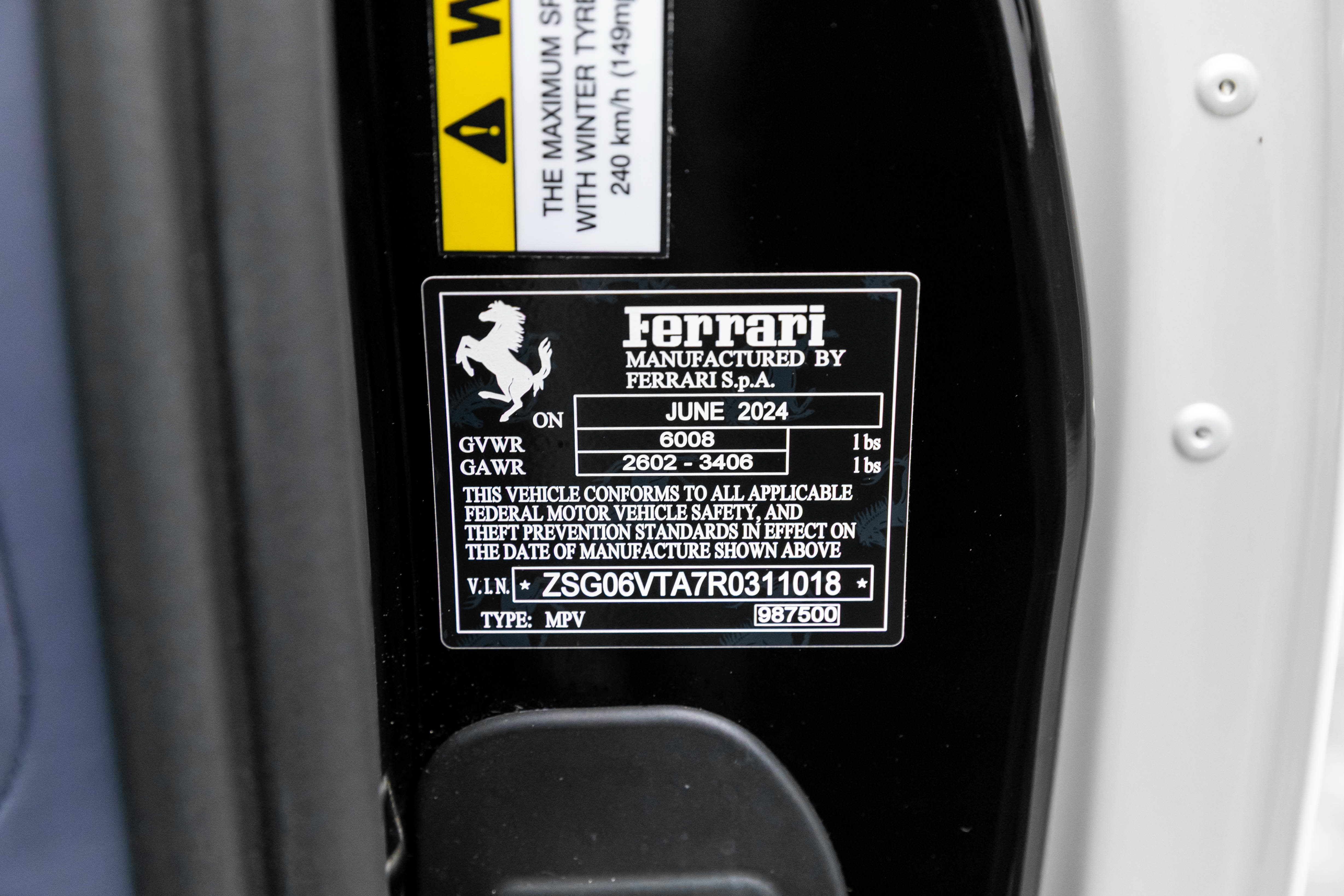 Certified 2024 Ferrari Purosangue AWD/4WD image 19
