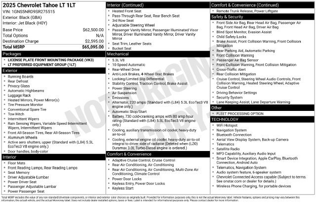 Used 2025 Chevrolet Tahoe LT RWD image 7