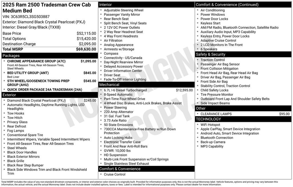 New 2025 RAM 2500 Tradesman w/ Chrome Appearance Group AWD/4WD image 6