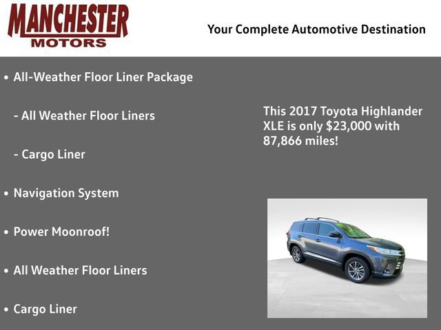 Used 2017 Toyota Highlander XLE AWD/4WD image 2