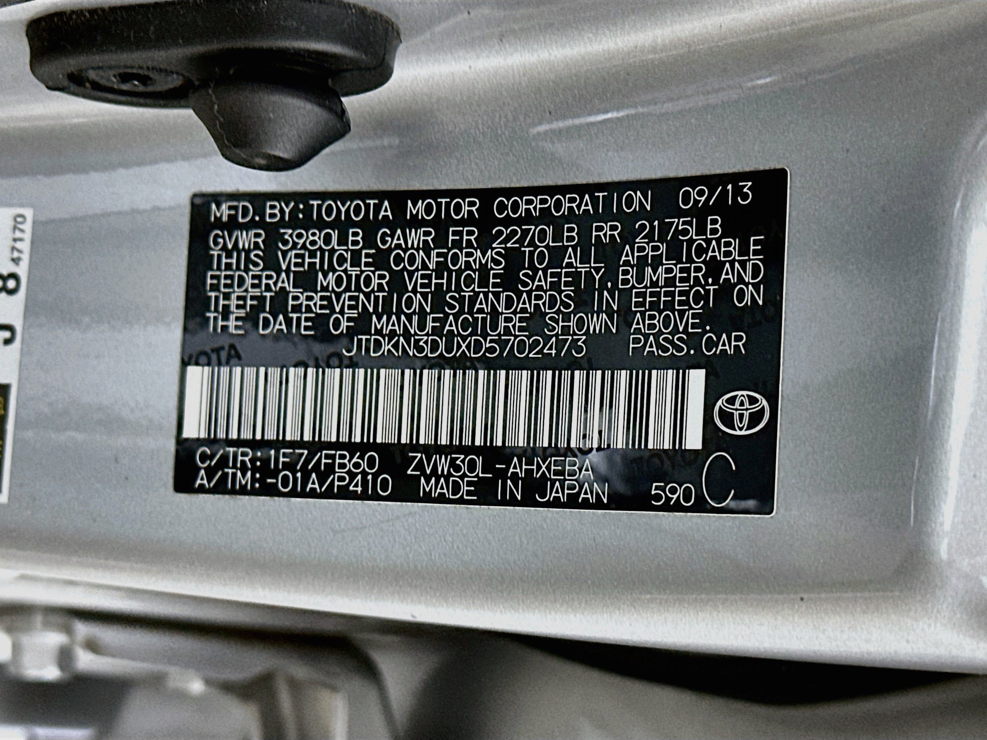 Used 2013 Toyota Prius Two FWD image 12