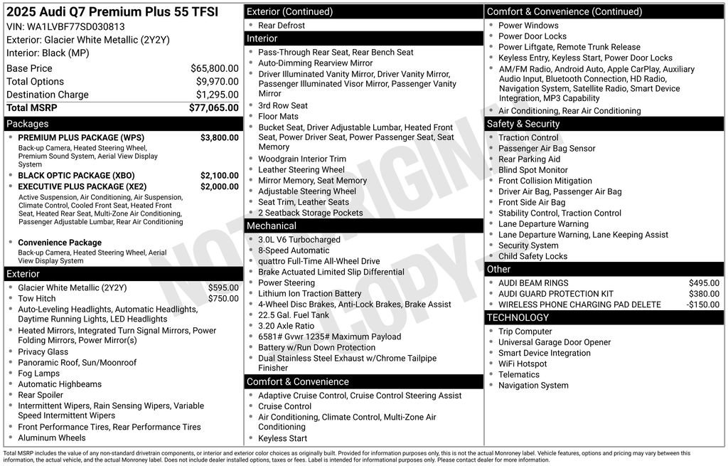 Certified 2025 Audi Q7 3.0T Premium Plus w/ Premium Plus Package AWD/4WD image 3