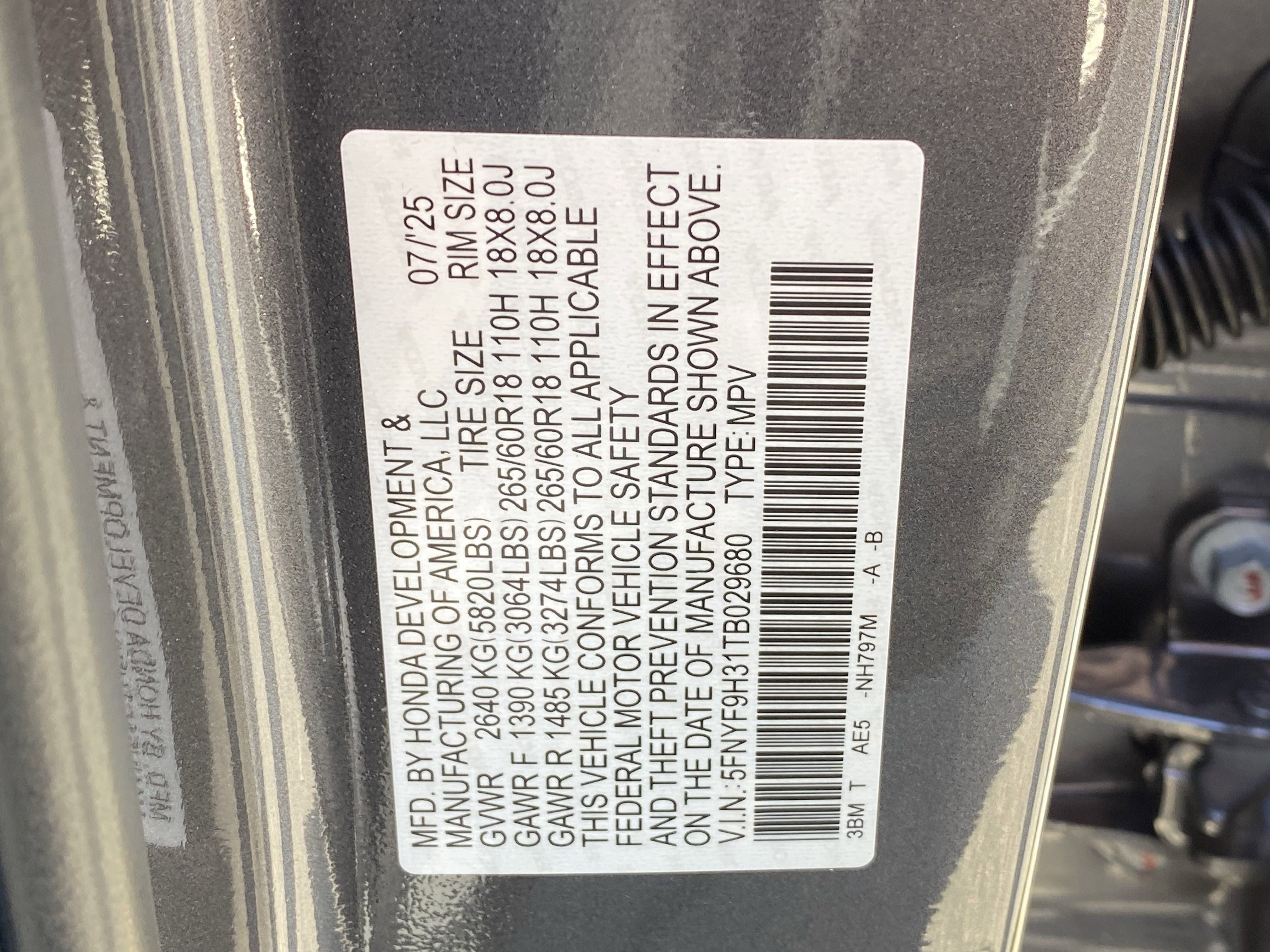 New 2026 Honda Passport RTL image 19