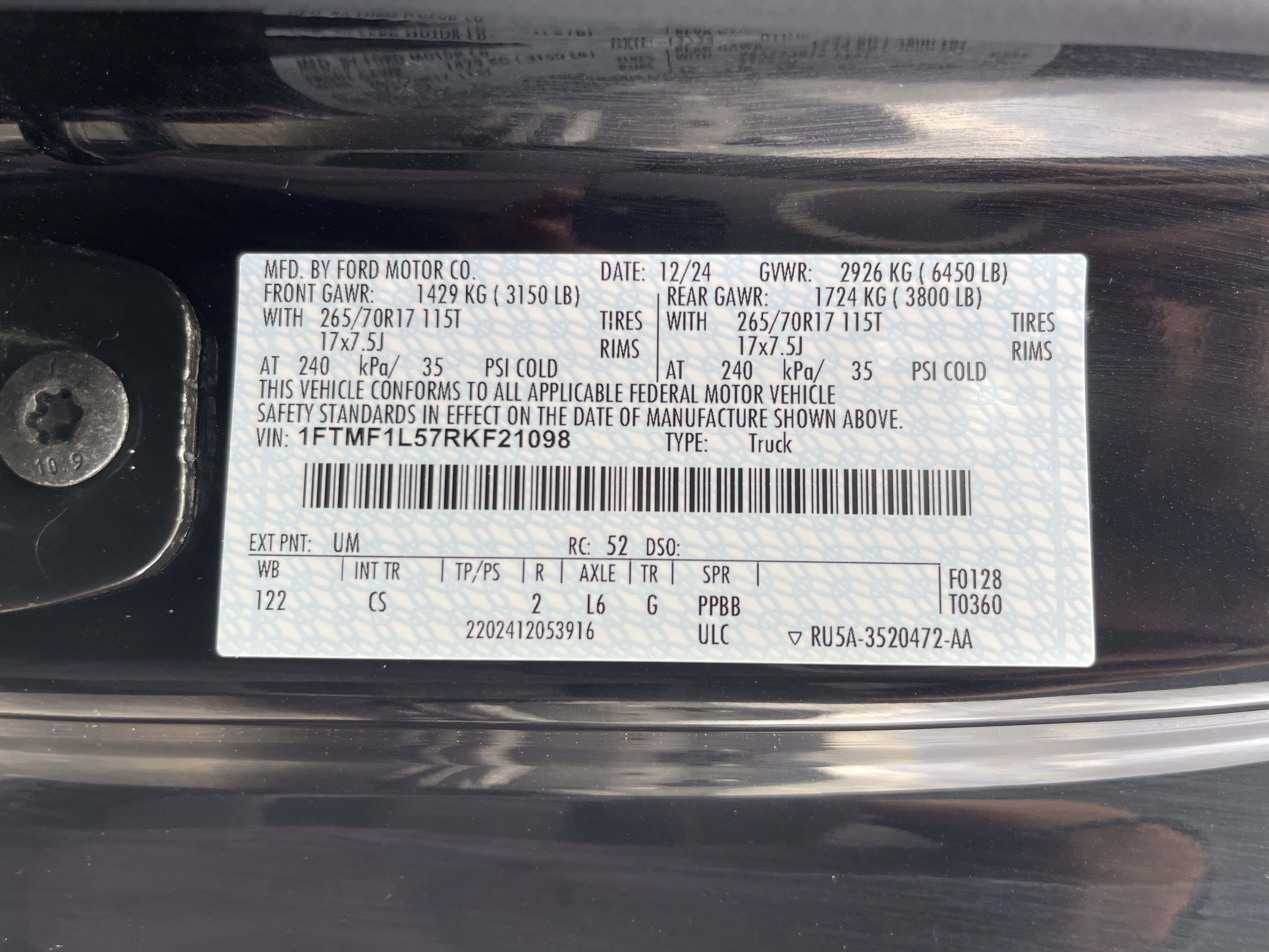 Used 2024 Ford F150 XL w/ Equipment Group 103A High image 9