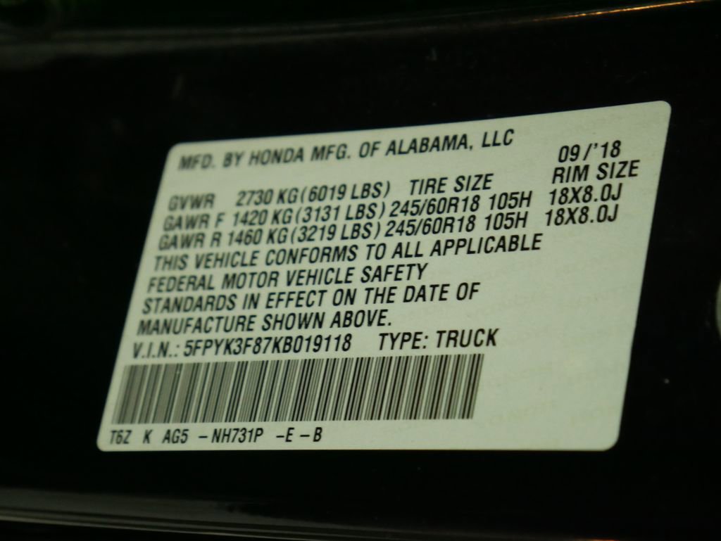 Used 2019 Honda Ridgeline Black Edition image 18