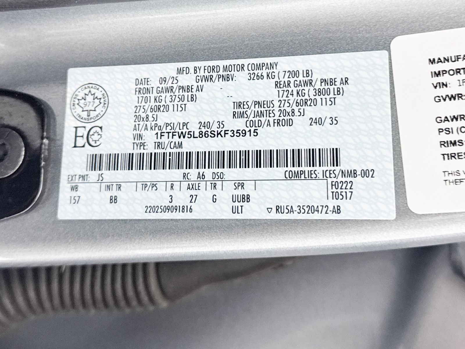 Used 2025 Ford F150 Lariat AWD/4WD image 42