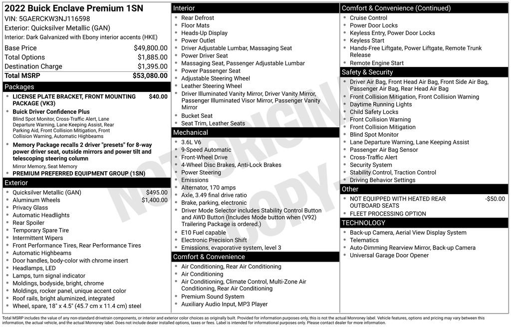 Used 2022 Buick Enclave Premium image 59