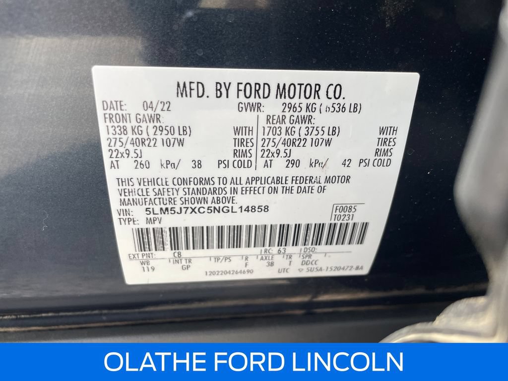Certified 2022 Lincoln Aviator Reserve w/ Equipment Group 201A AWD/4WD image 23