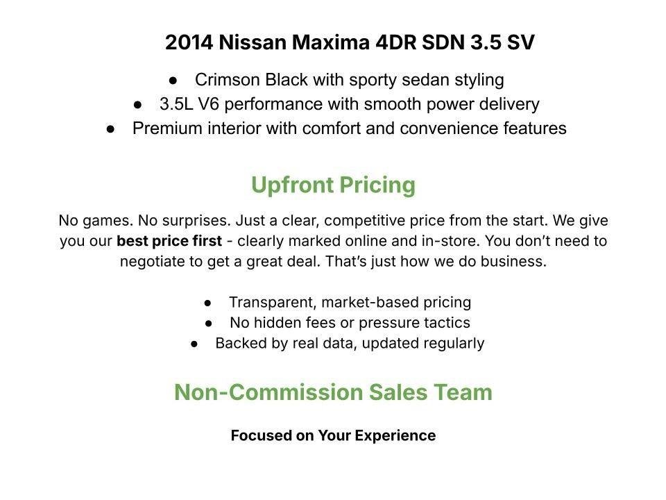 Used 2014 Nissan Maxima 3.5 SV w/ Premium Package FWD image 46