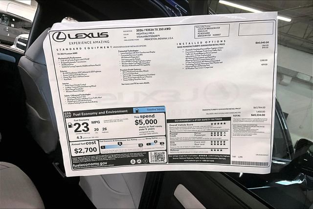 New 2026 Lexus TX 350 AWD w/ Technology Package image 14