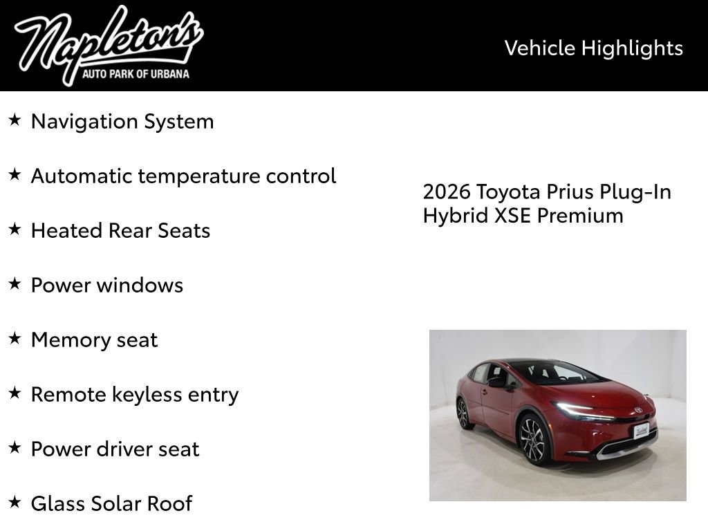 New 2026 Toyota Prius Plug-In Hybrid w/ Limited Premium Package image 15